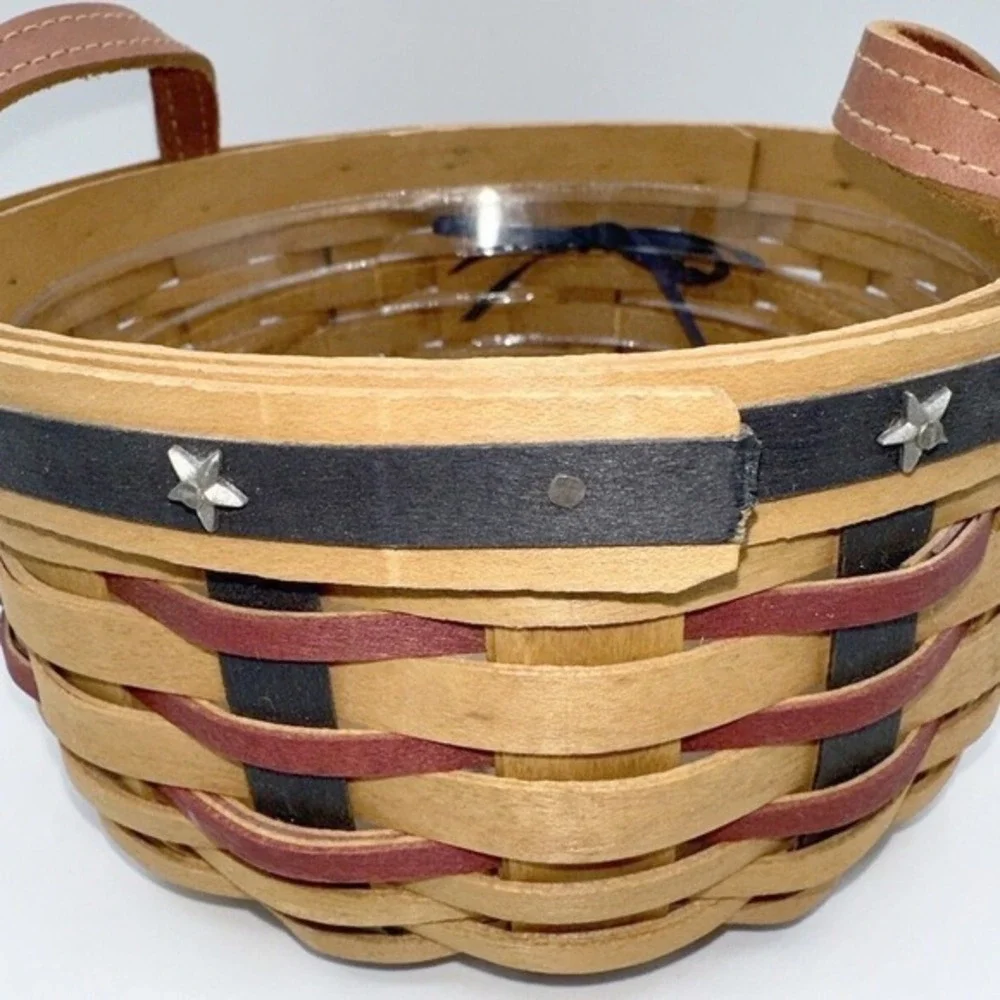Longaberger 2004 Proudly‎ USA Little Star Basket Patriotic Shield Protector